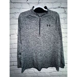 Under Armour Men’s Medium HeatGear Running Quarter Zip – Lightweight Gray